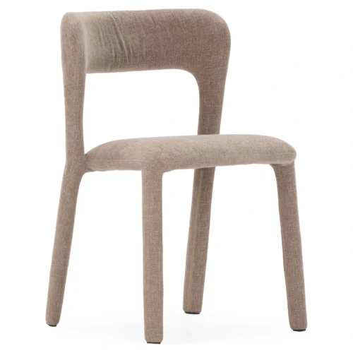silla tapizada gris moderna