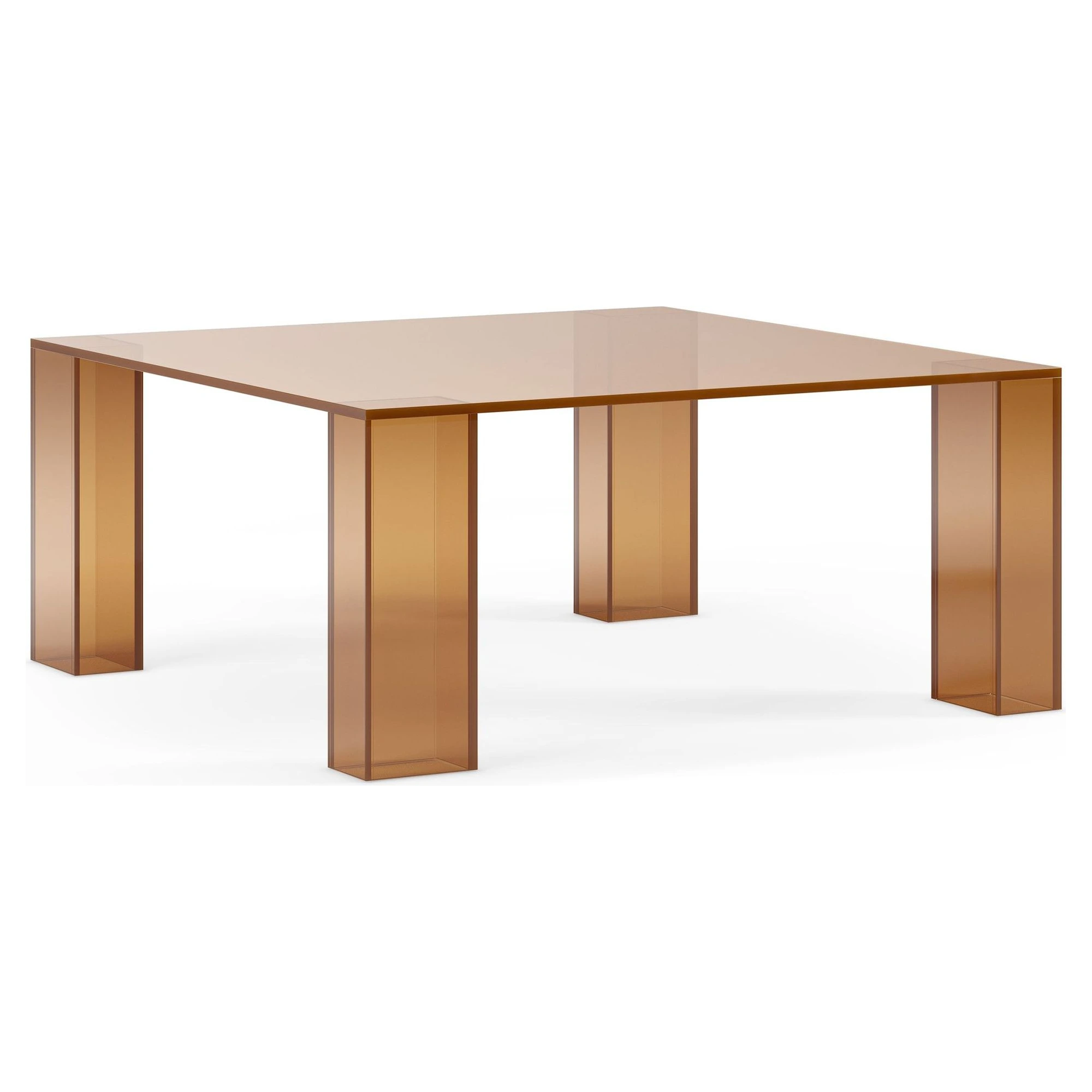 mesa de centro cristal marron