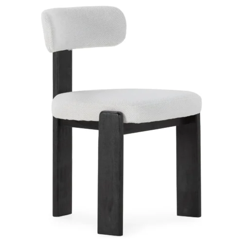 silla comedor tapizada gris negro