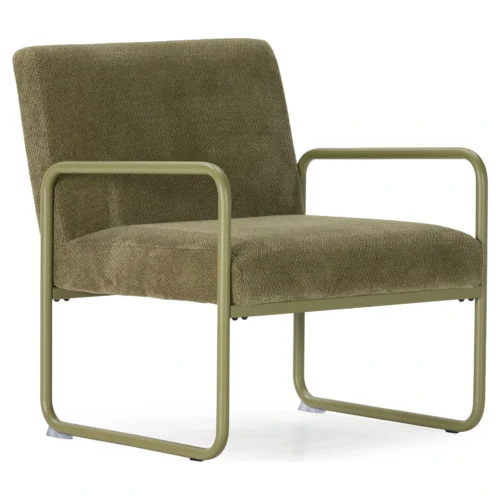 sillon tapizado verde metal