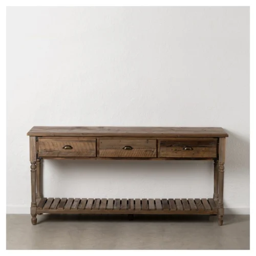 consola de madera rustica