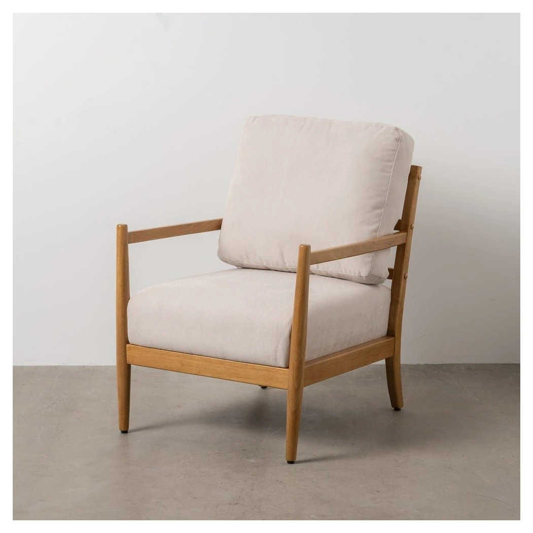 sillon de madera natural