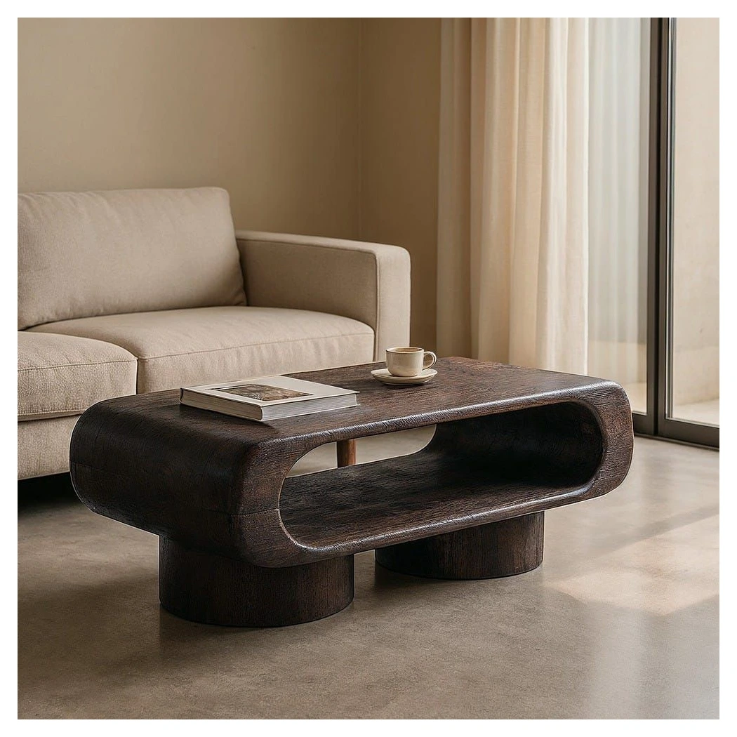mesa de centro de madera