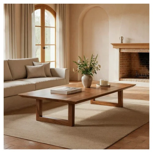 mesa centro madera acacia