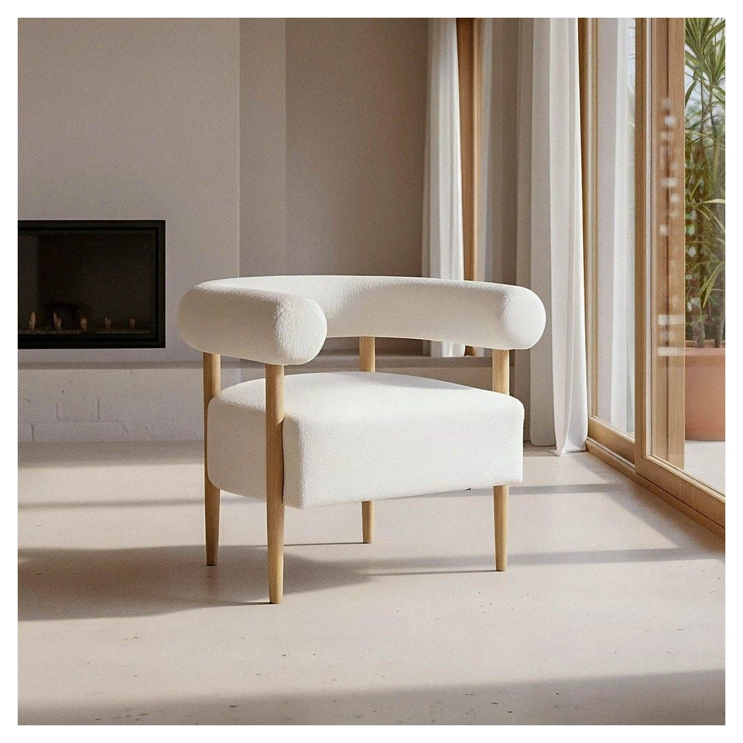sillon tapizado beige