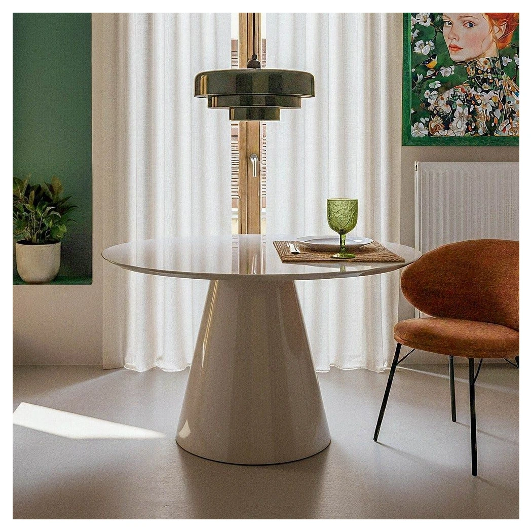 mesa comedor redonda taupe