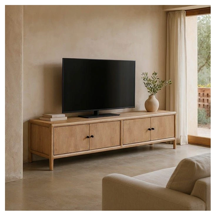 mueble tv madera mango natural