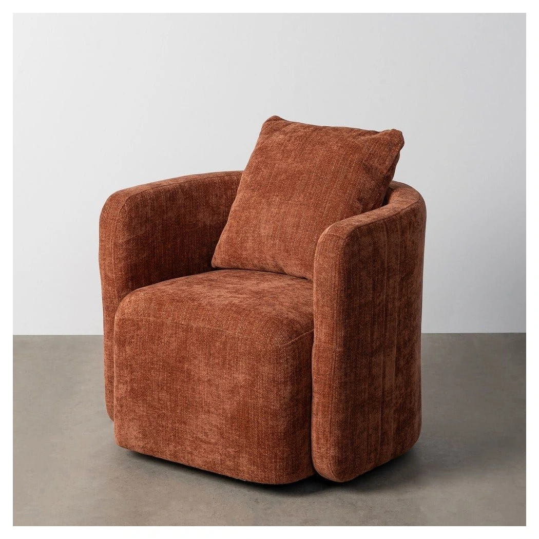 sillon giratorio color teja