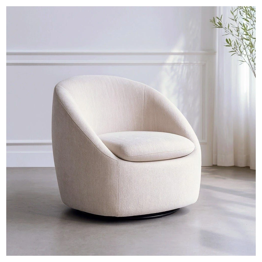 sillon giratorio beige