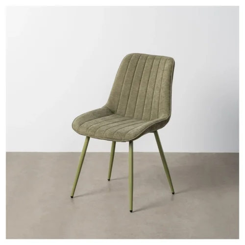 silla tapizada verde