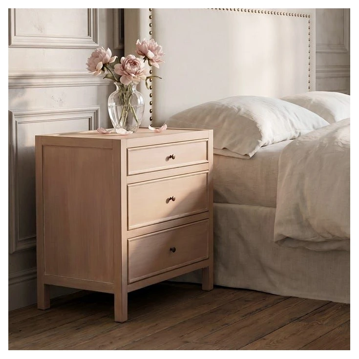mesita de noche madera clara
