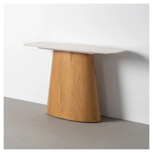 consola piedra sinterizada beige