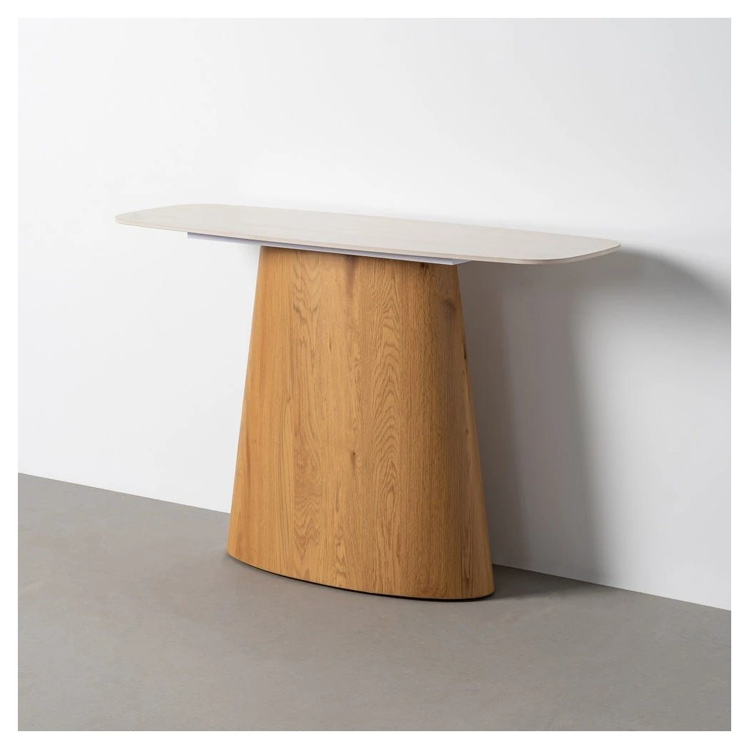 consola piedra sinterizada beige