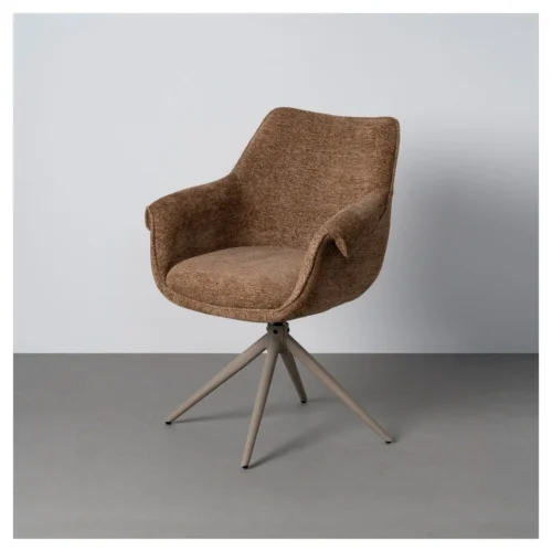 silla giratoria tapizada con brazos