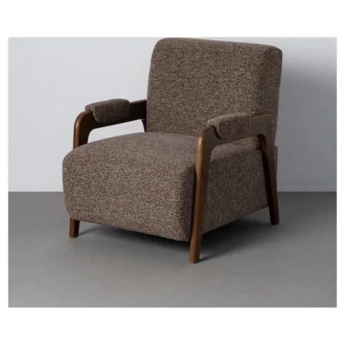 sillon tapizado marron jaspeado