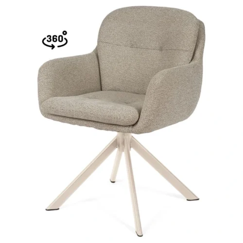 Silla SILVI taupe (pata beige)