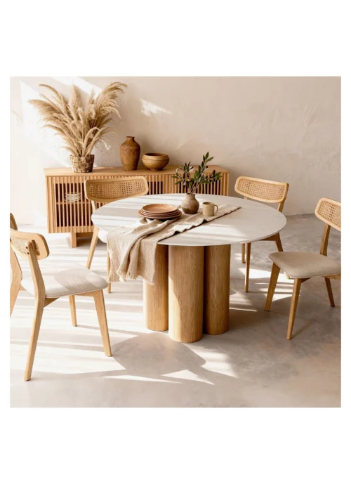 Silla SHIRLEY roble beige