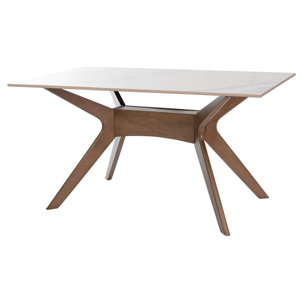 mesa comedor eloise porcelanico nogal