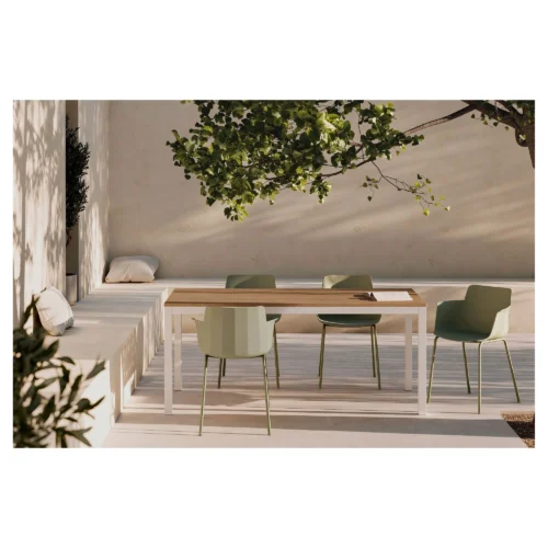 mesa exterior cinthia polimadera blanco