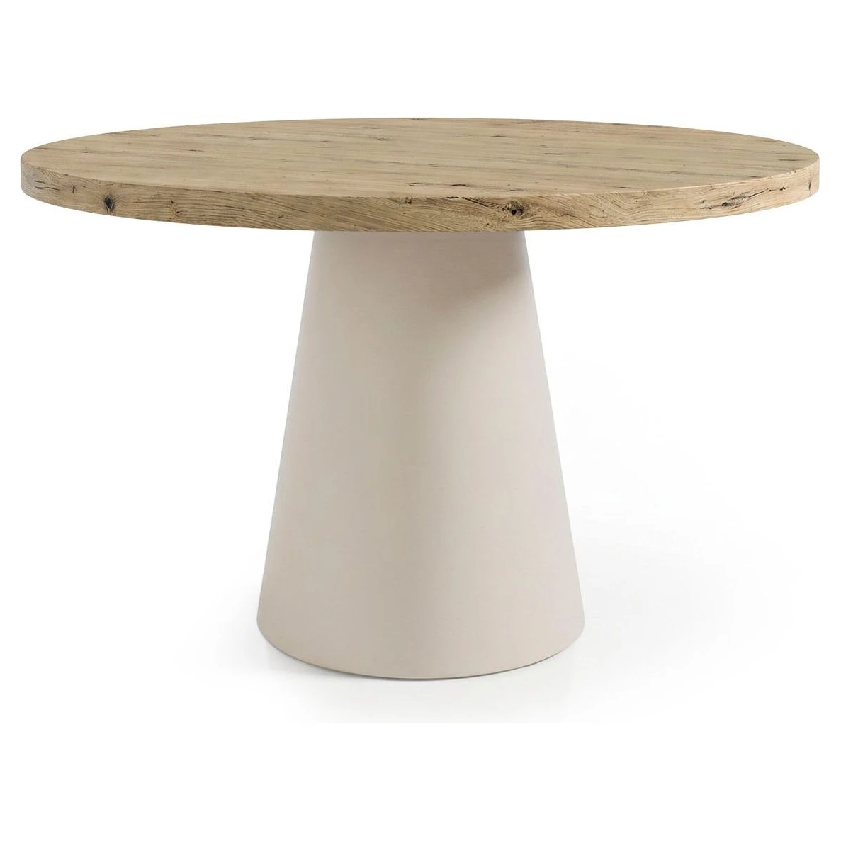 mesa redonda holly roble beige