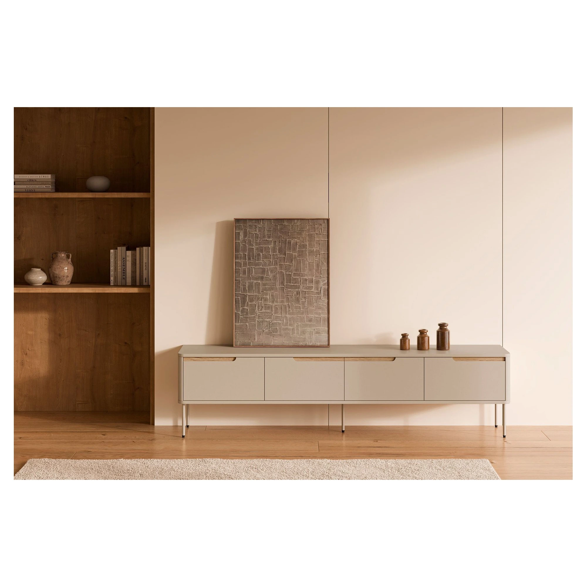 mueble tv 200cm beige bergen