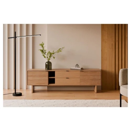 mueble tv roble tulsa acanalado