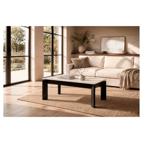 mesa centro elevable oliver porcelanico