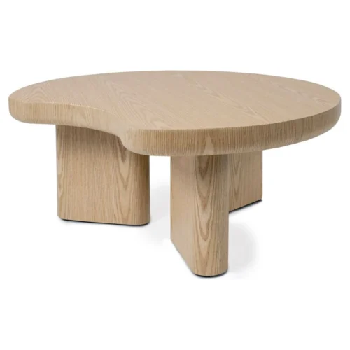 mesa de centro organica roble