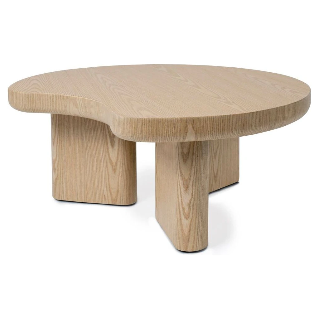 mesa de centro organica roble