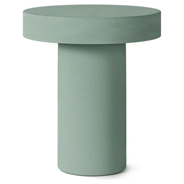 mesa auxiliar verde mirko cemento