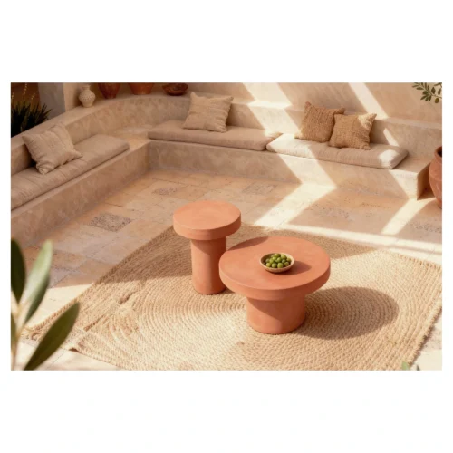 mesa auxiliar terracota mirko cemento