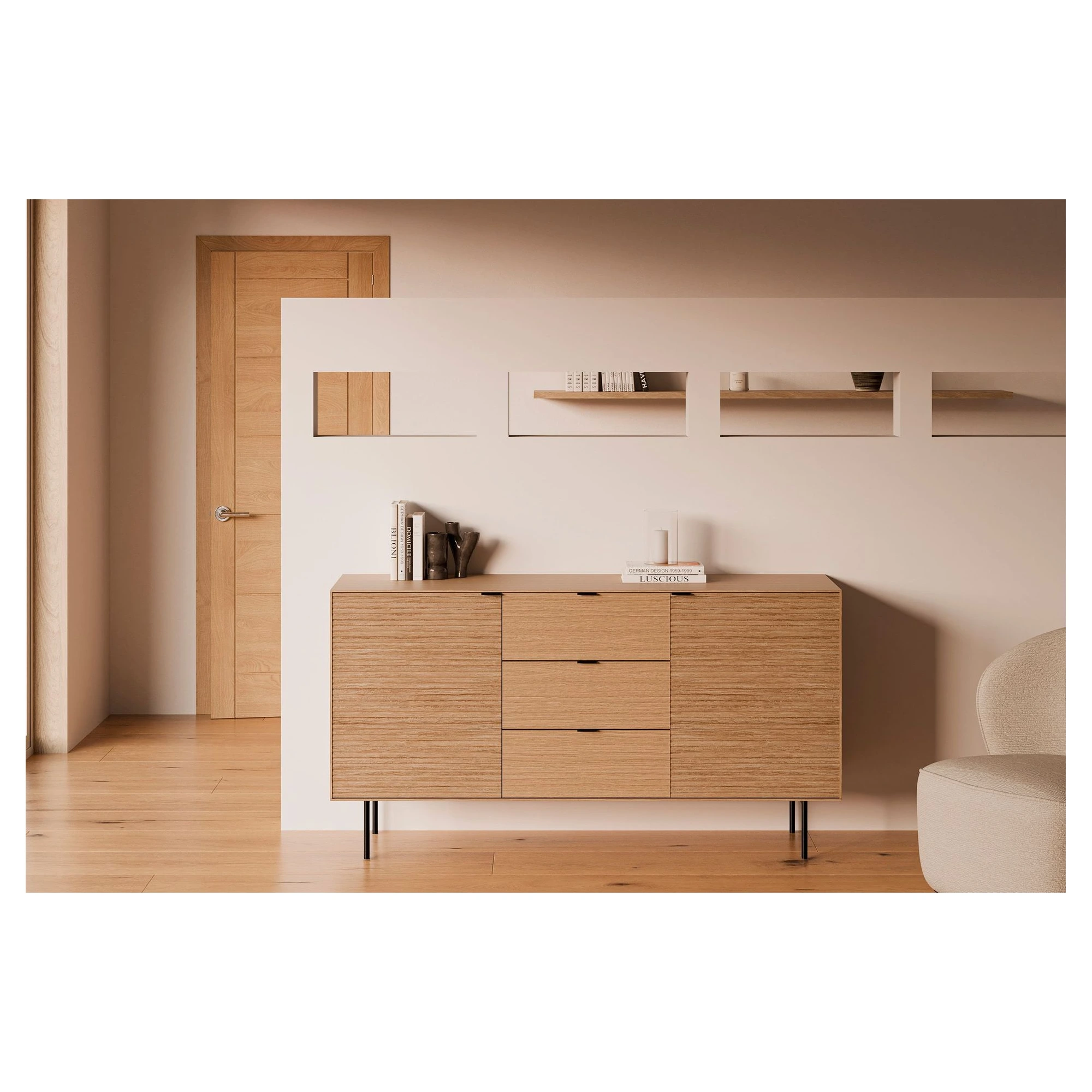 aparador roble 160 cm tulsa