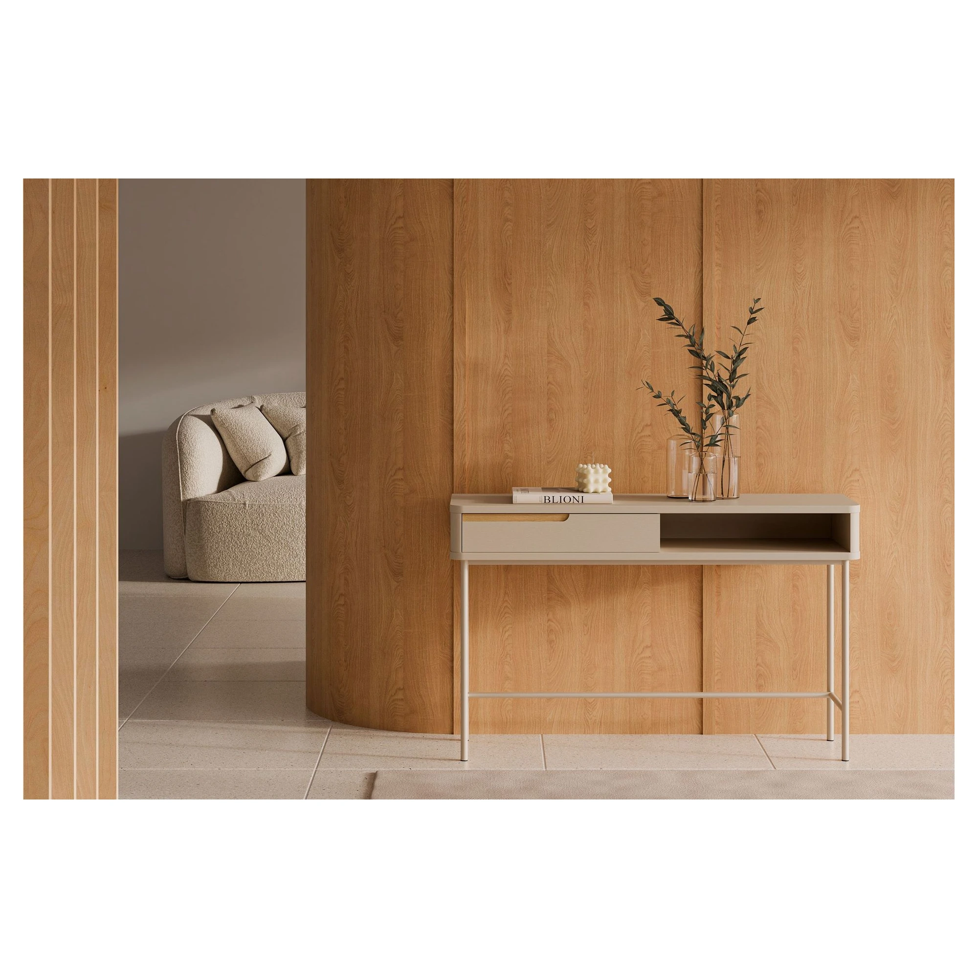 consola recibidor bergen beige