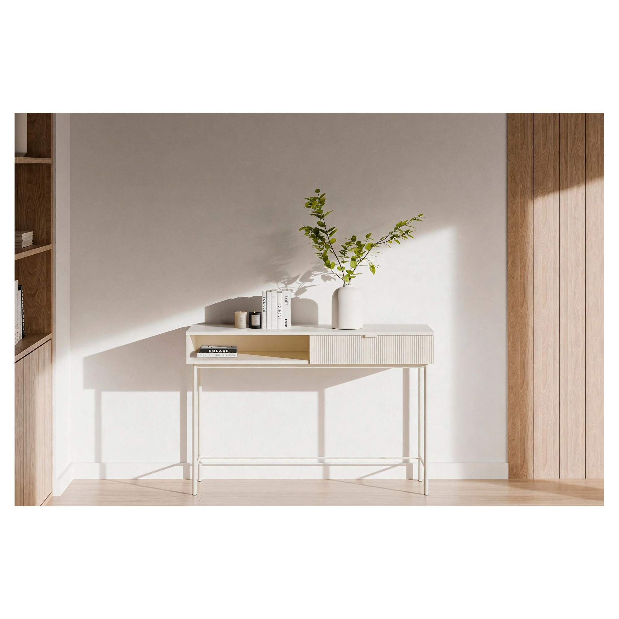 consola recibidor oslo perla