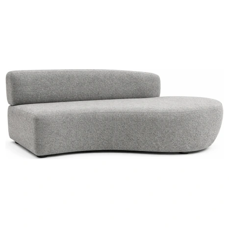sofa curvo gris salon