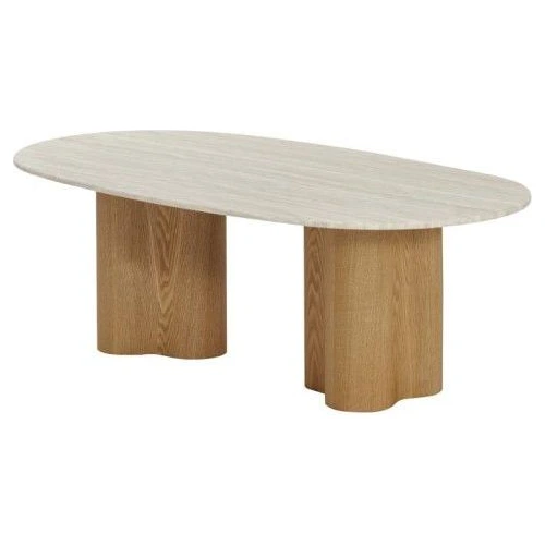 mesa de centro granito madera