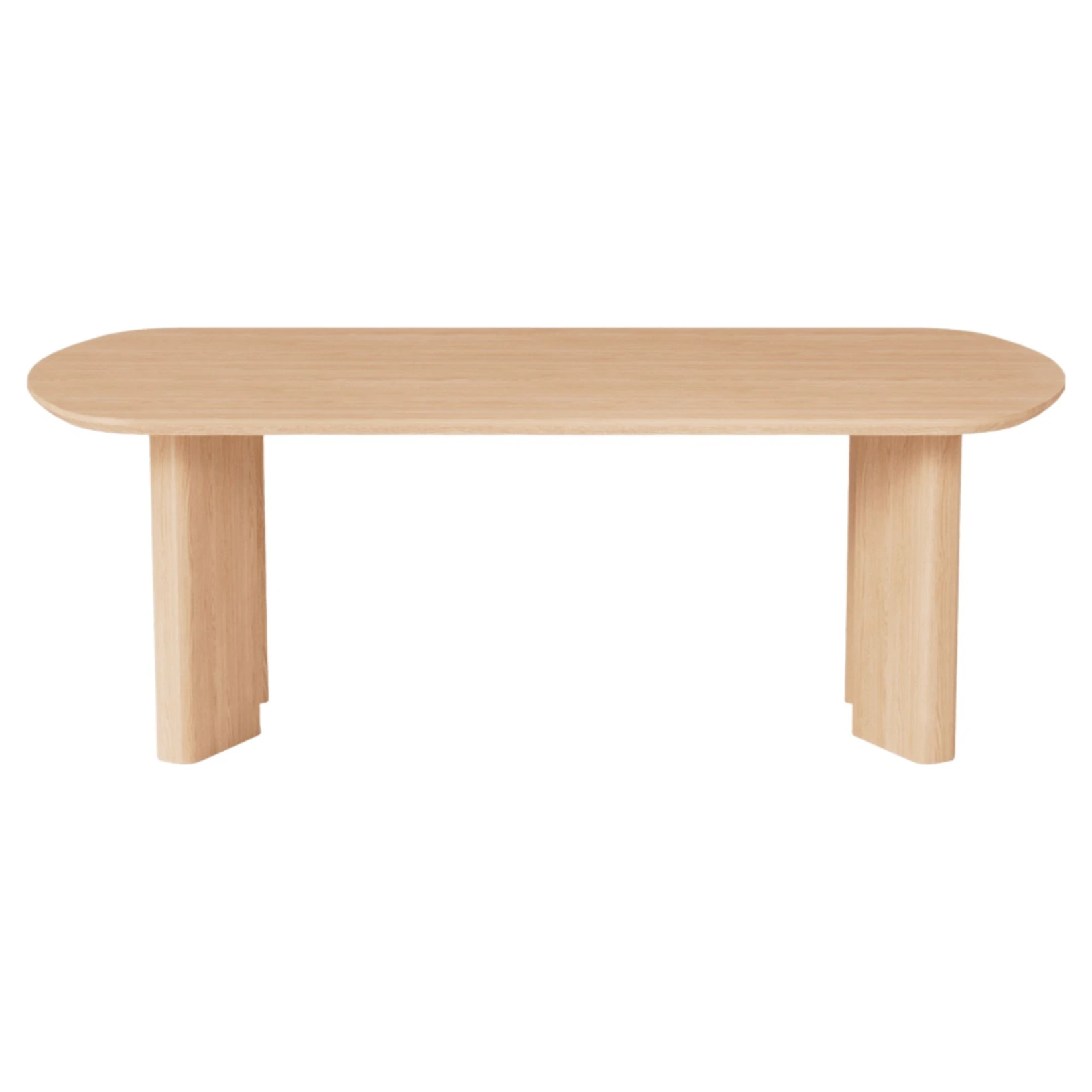 mesa de comedor ovalada de roble