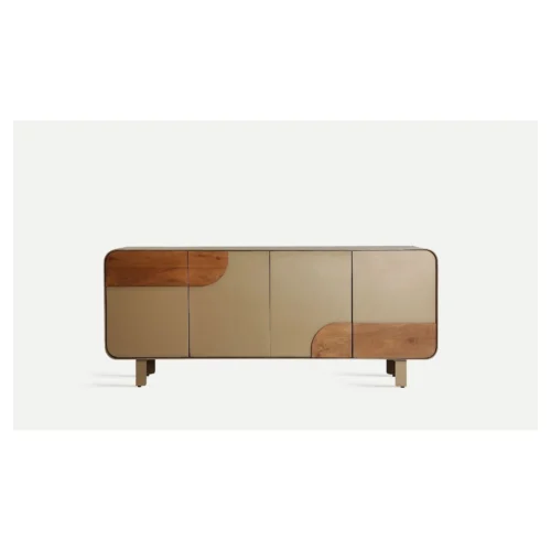 aparador madera y beige