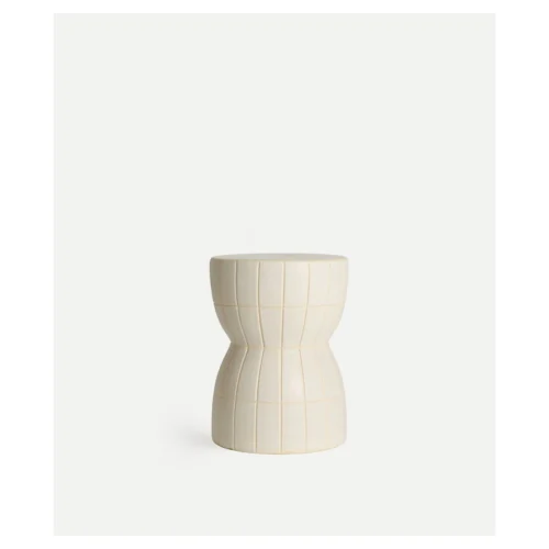 mesa auxiliar beige ceramica