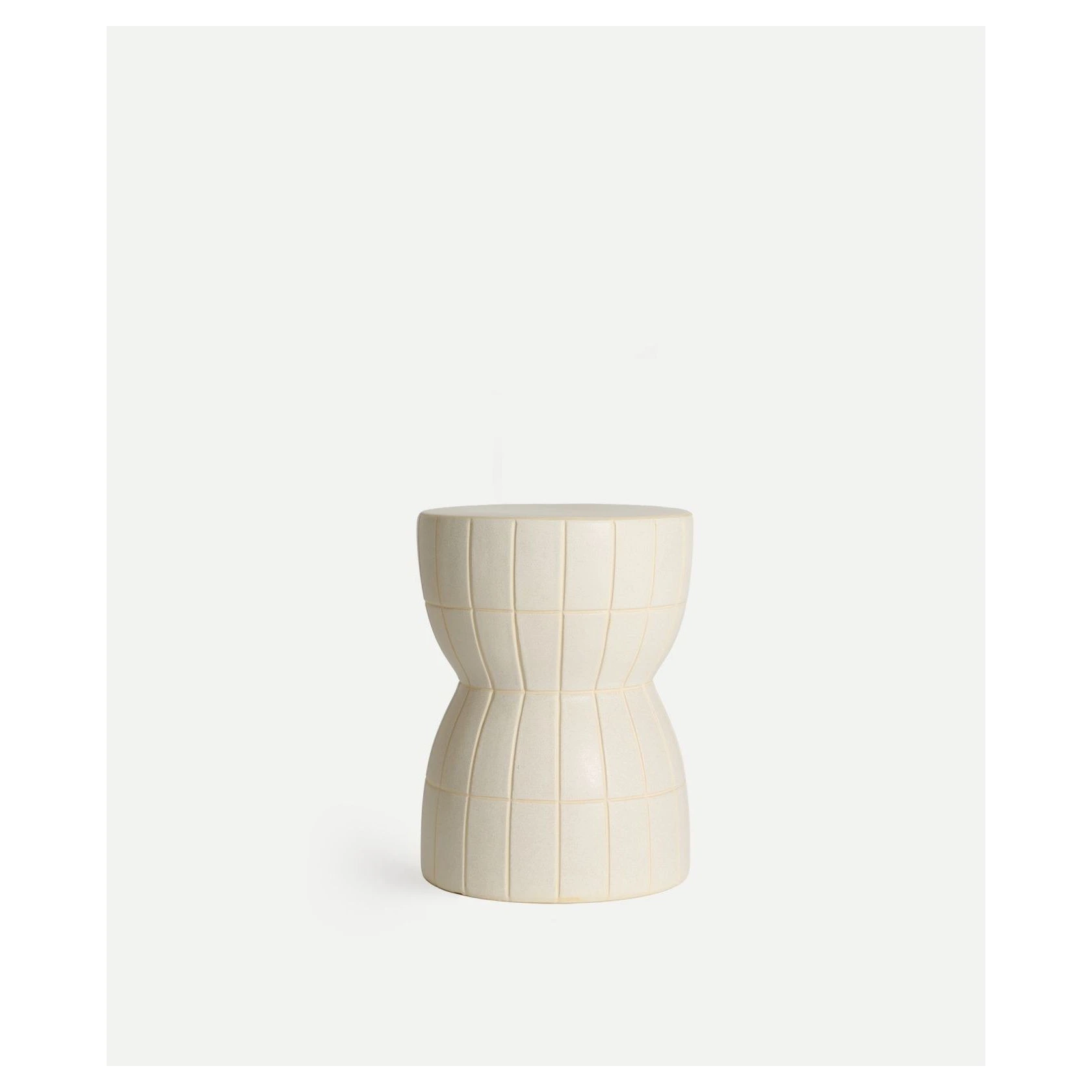 mesa auxiliar beige ceramica