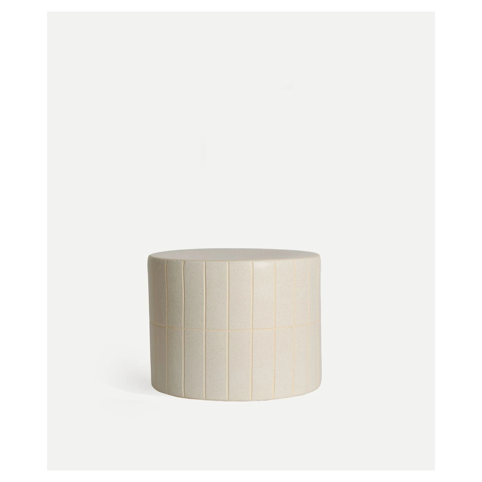mesa auxiliar ceramica beige