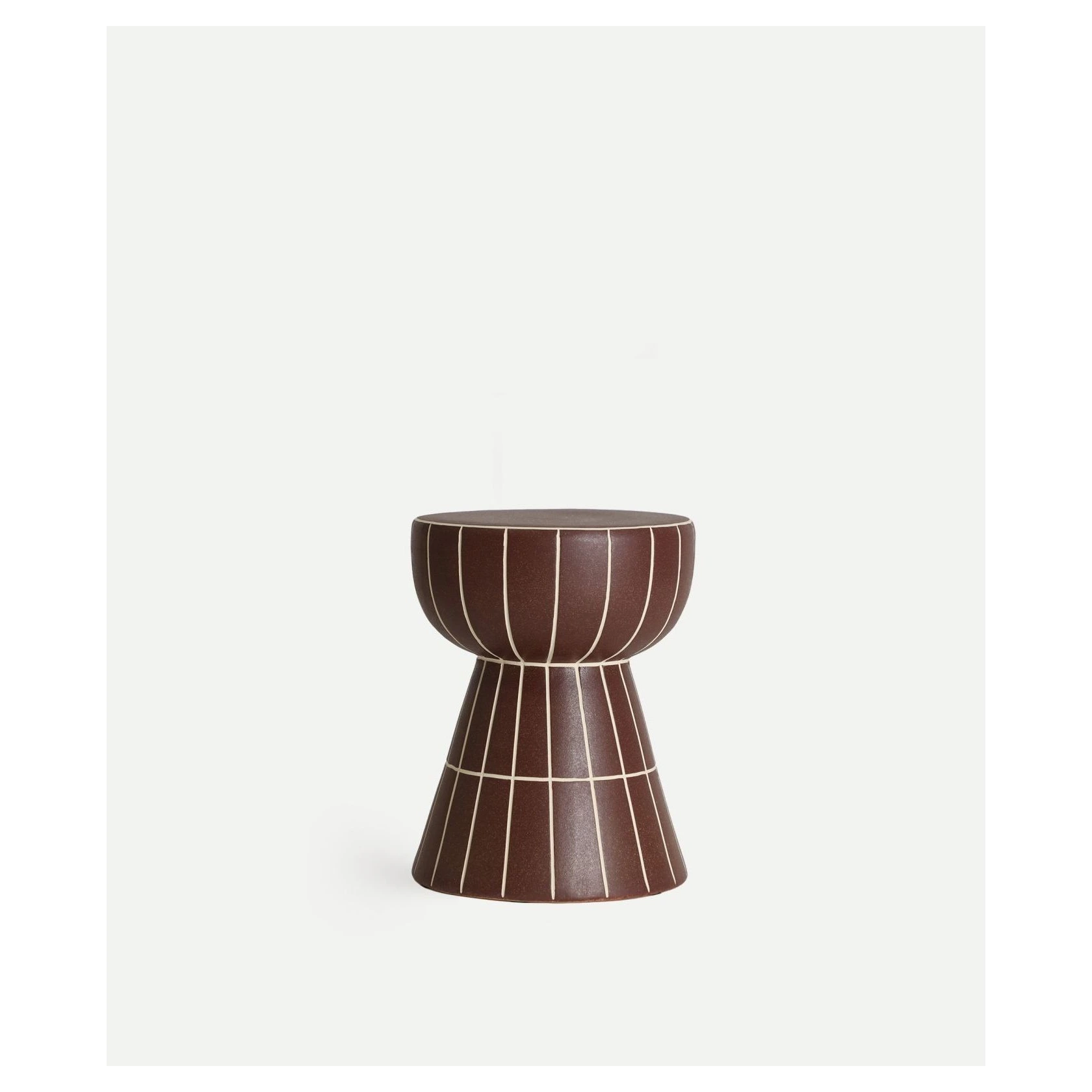 mesa auxiliar ceramica marron