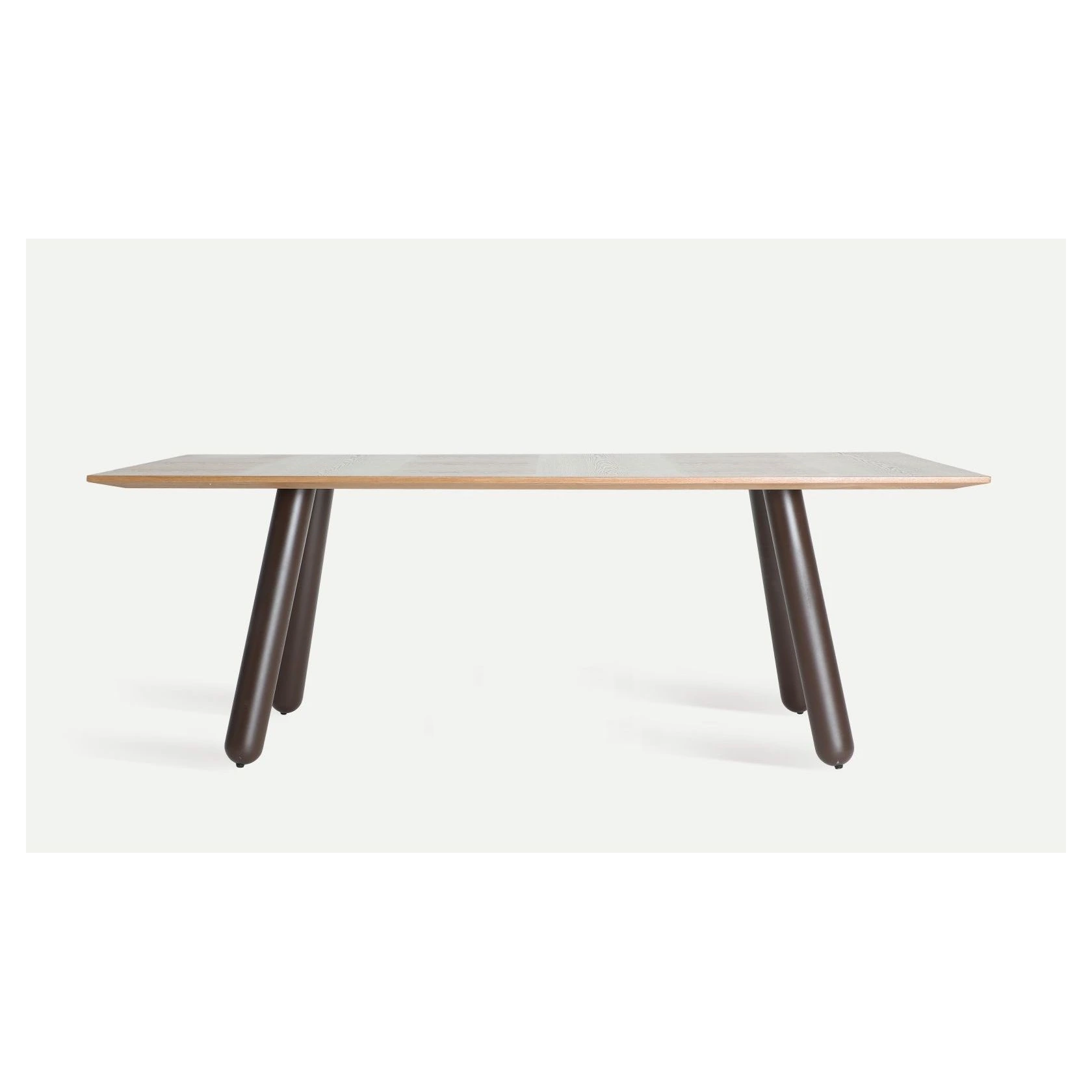mesa comedor madera patas oscuras
