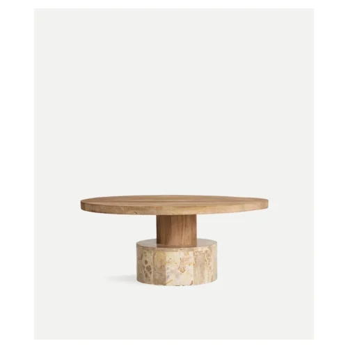mesa de centro redonda madera