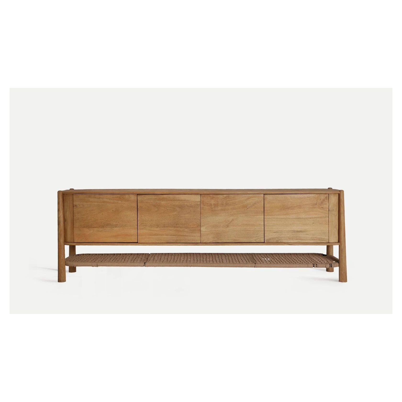 mueble tv madera con estante
