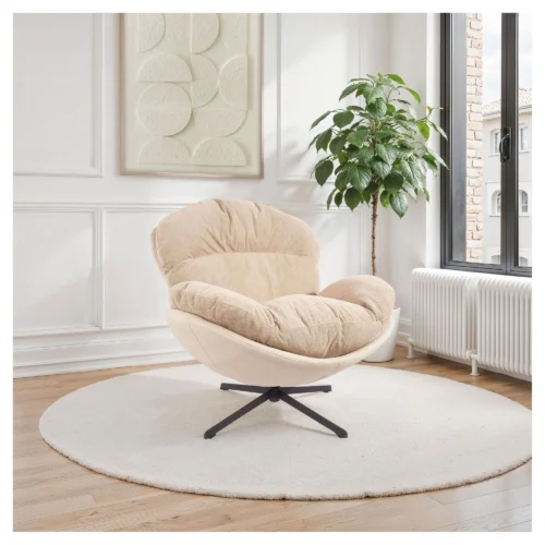 sillon giratorio beige envolvente