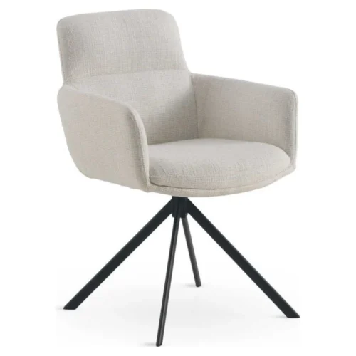 sillon tapizado tweed blanco moteado