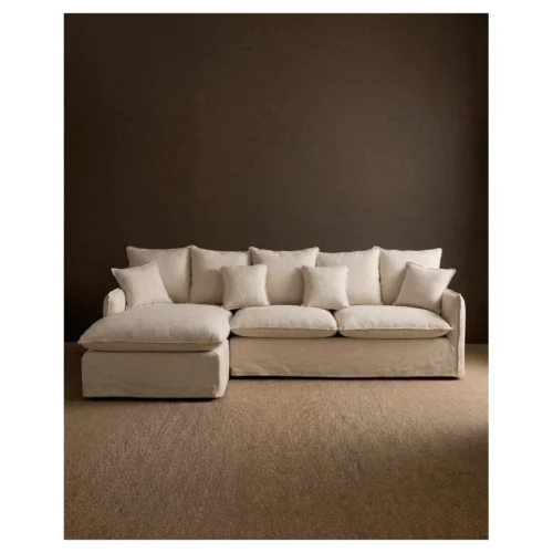 sofa chaise longue desenfundable beige