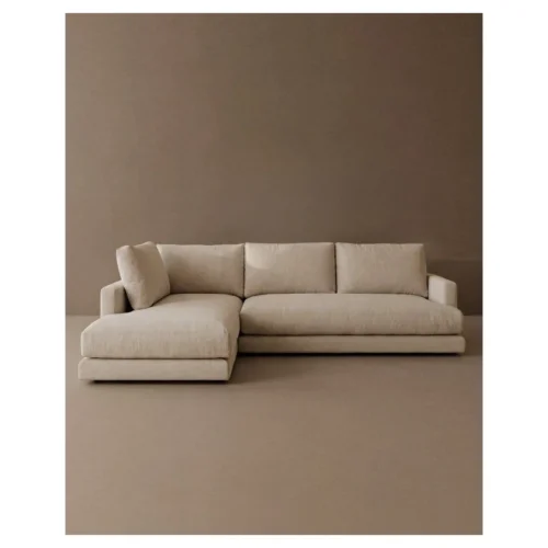 sofa con chaise longue beige