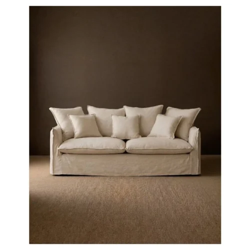 sofa desenfundable lino beige